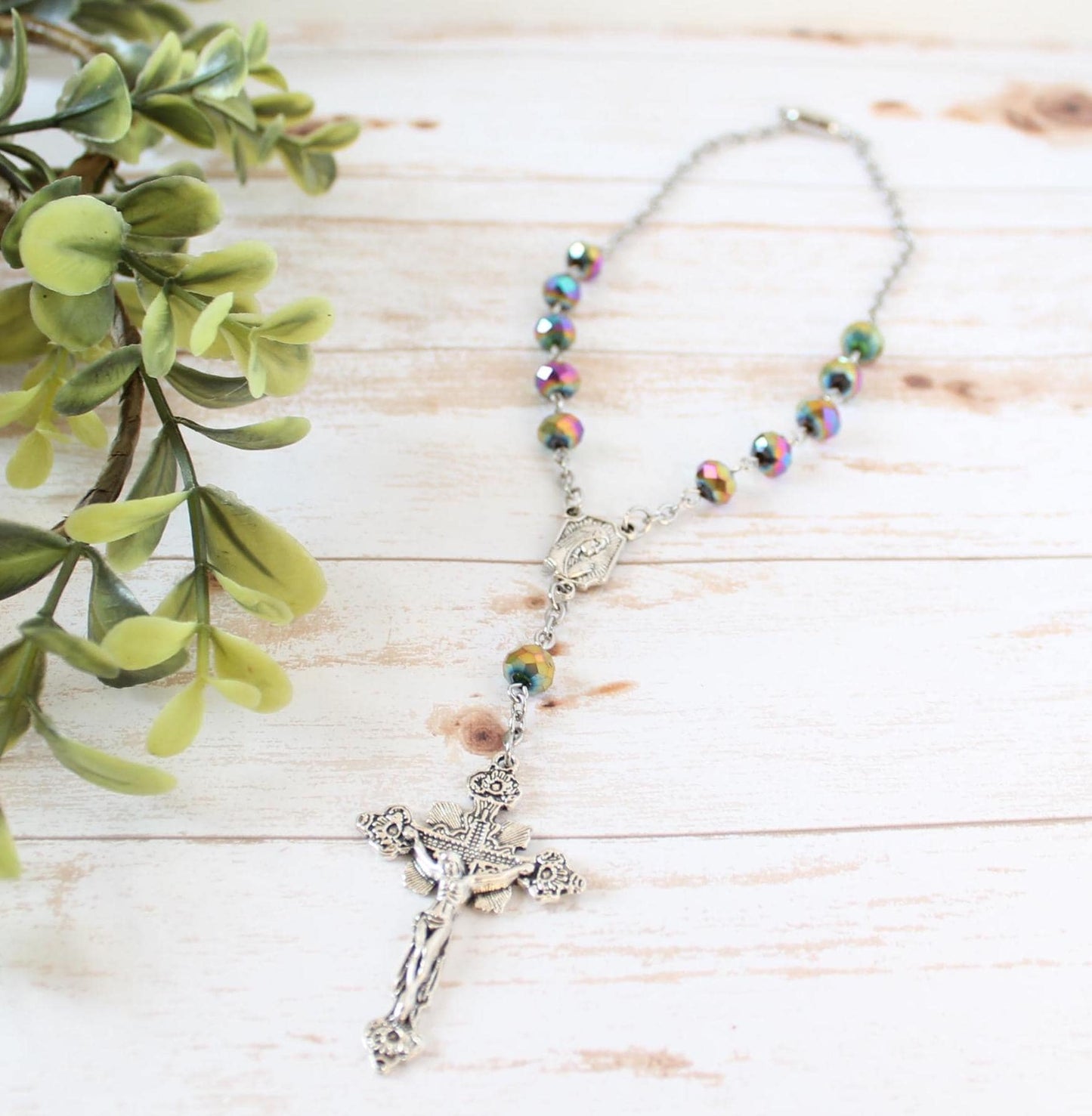 Glass Bead Magnetic Car Rosary