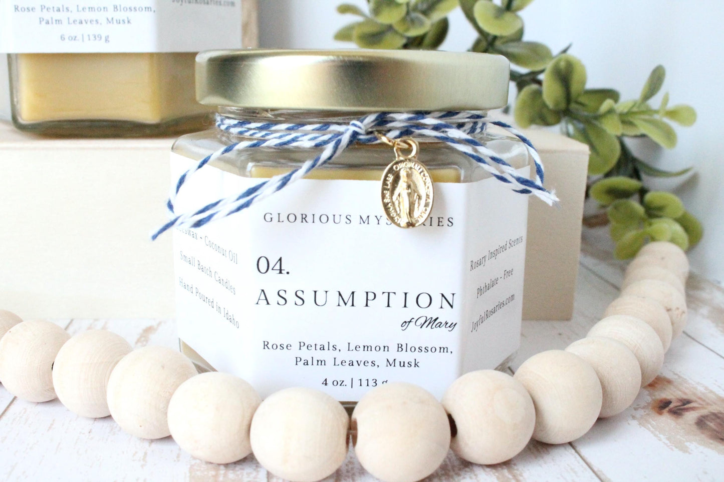 Glorious Mysteries Rosary Candle Gift Set