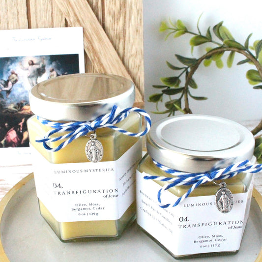 Transfiguration of Jesus Rosary Candle