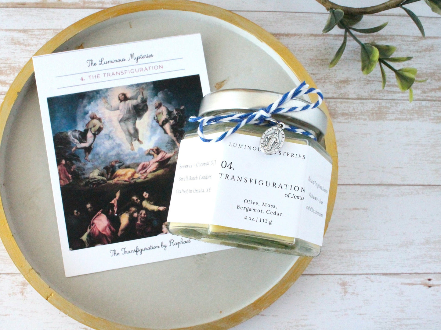 Transfiguration of Jesus Rosary Candle