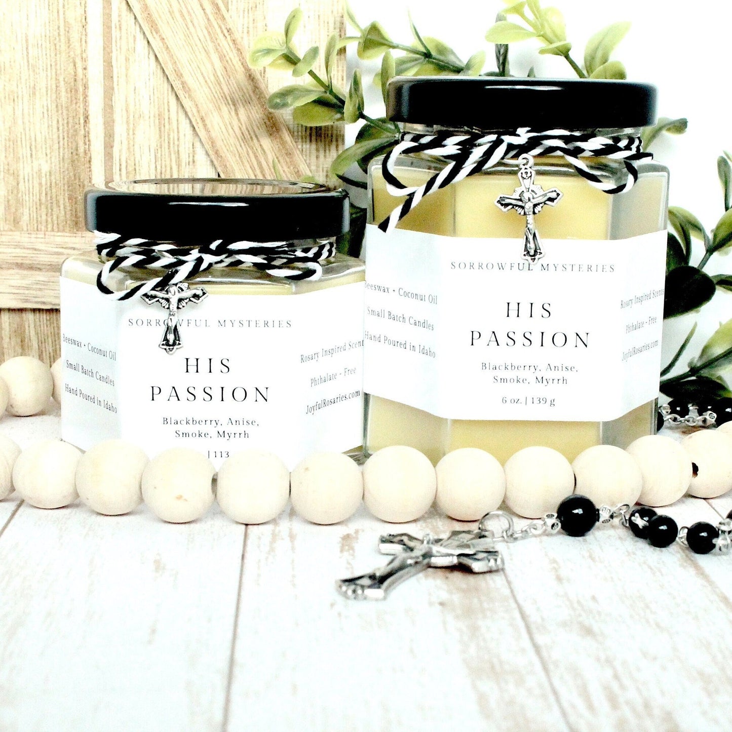 Passion of Jesus Rosary Candle