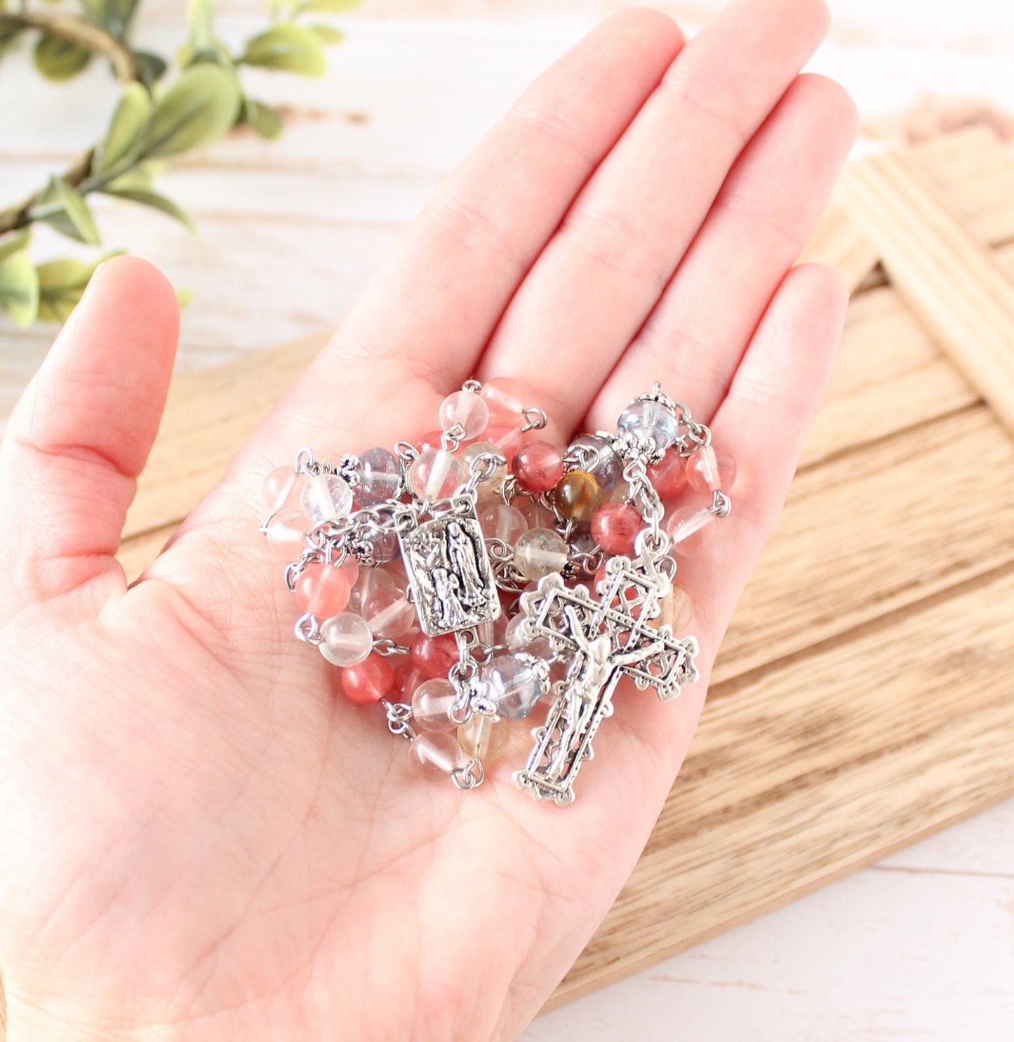 Strawberry Quartz Rosary