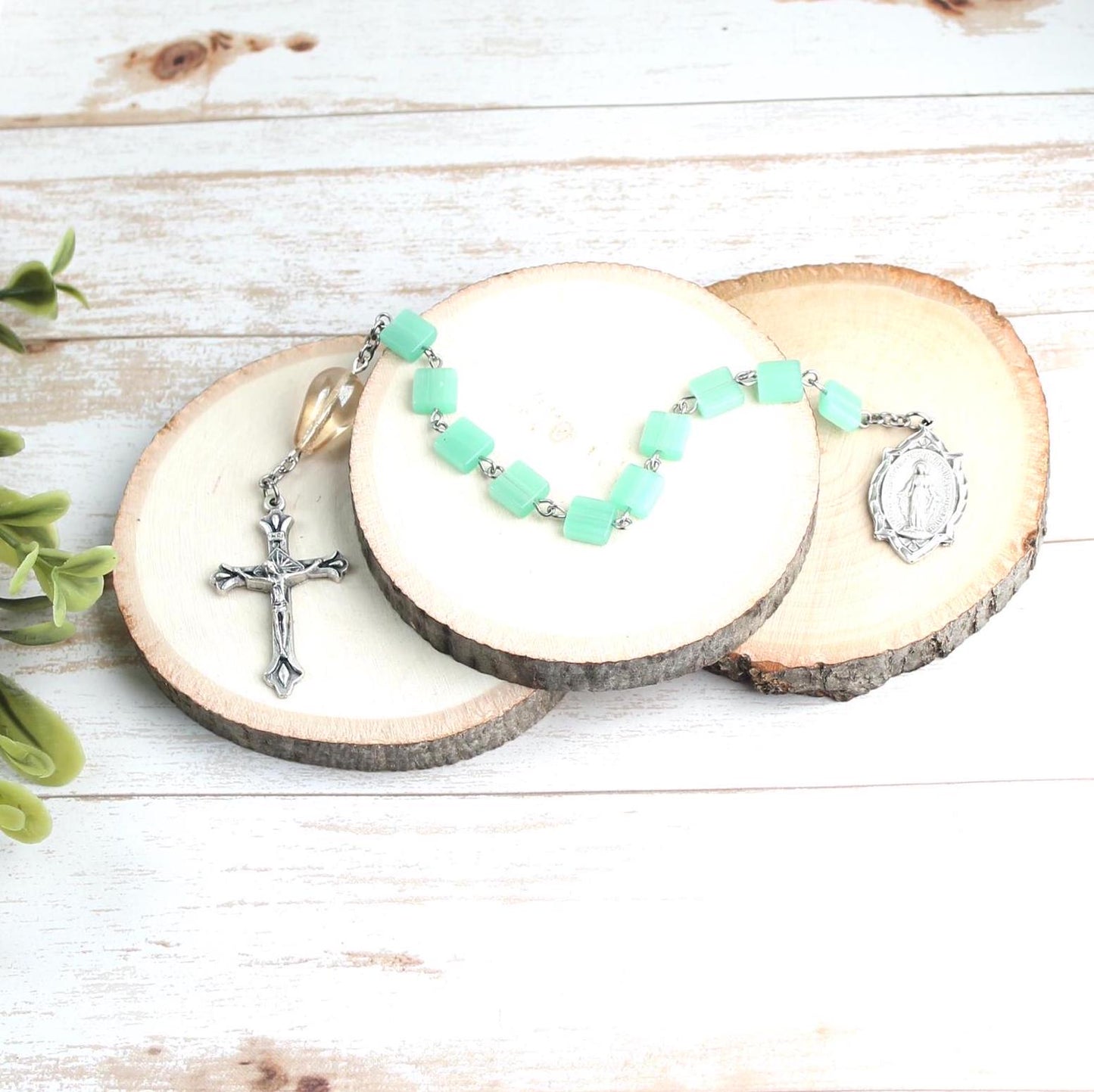 Czech Glass Pocket Rosary