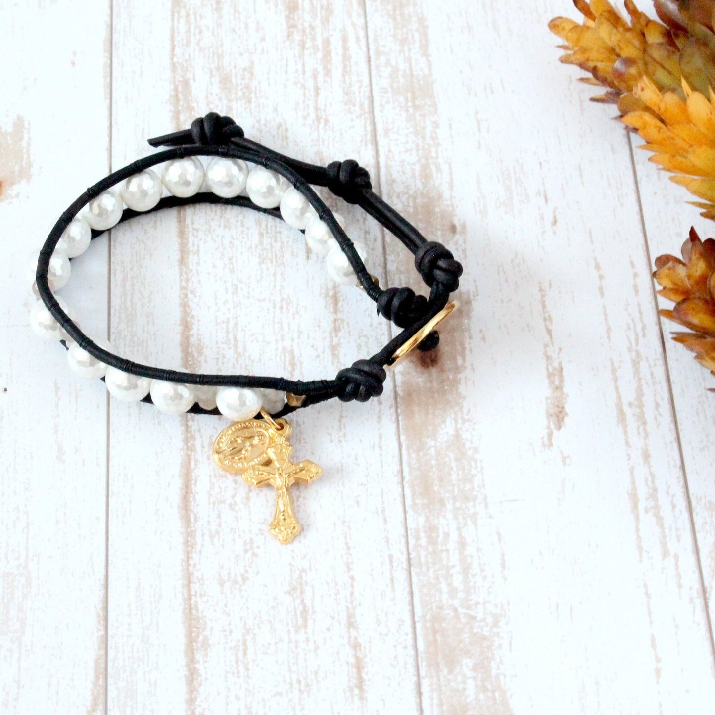 Mother of Pearl Rosary Bracelet