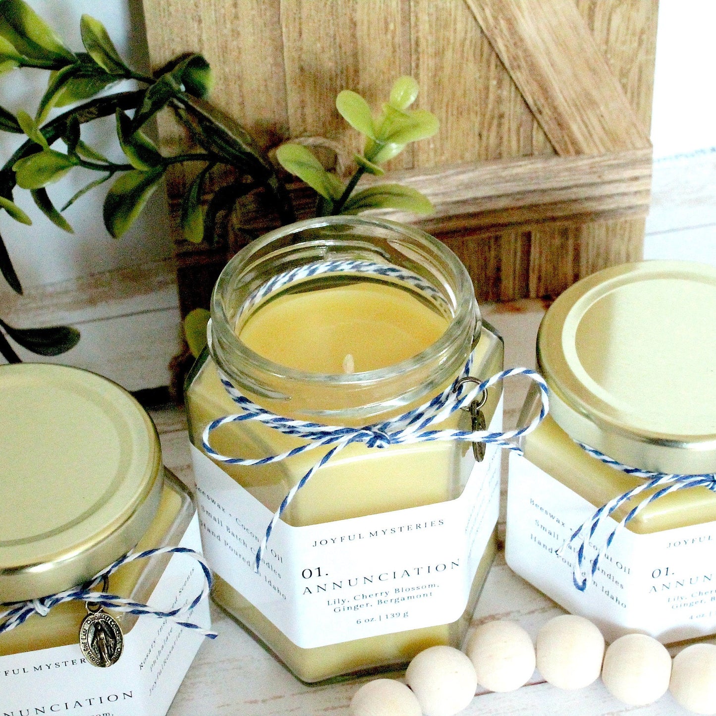 Annunciation Rosary Candle