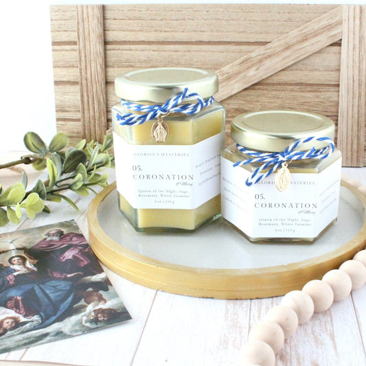 Coronation of Mary Rosary Candle