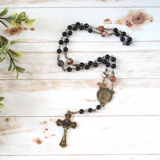 Onyx Gemstone Holy Face of Jesus Chaplet