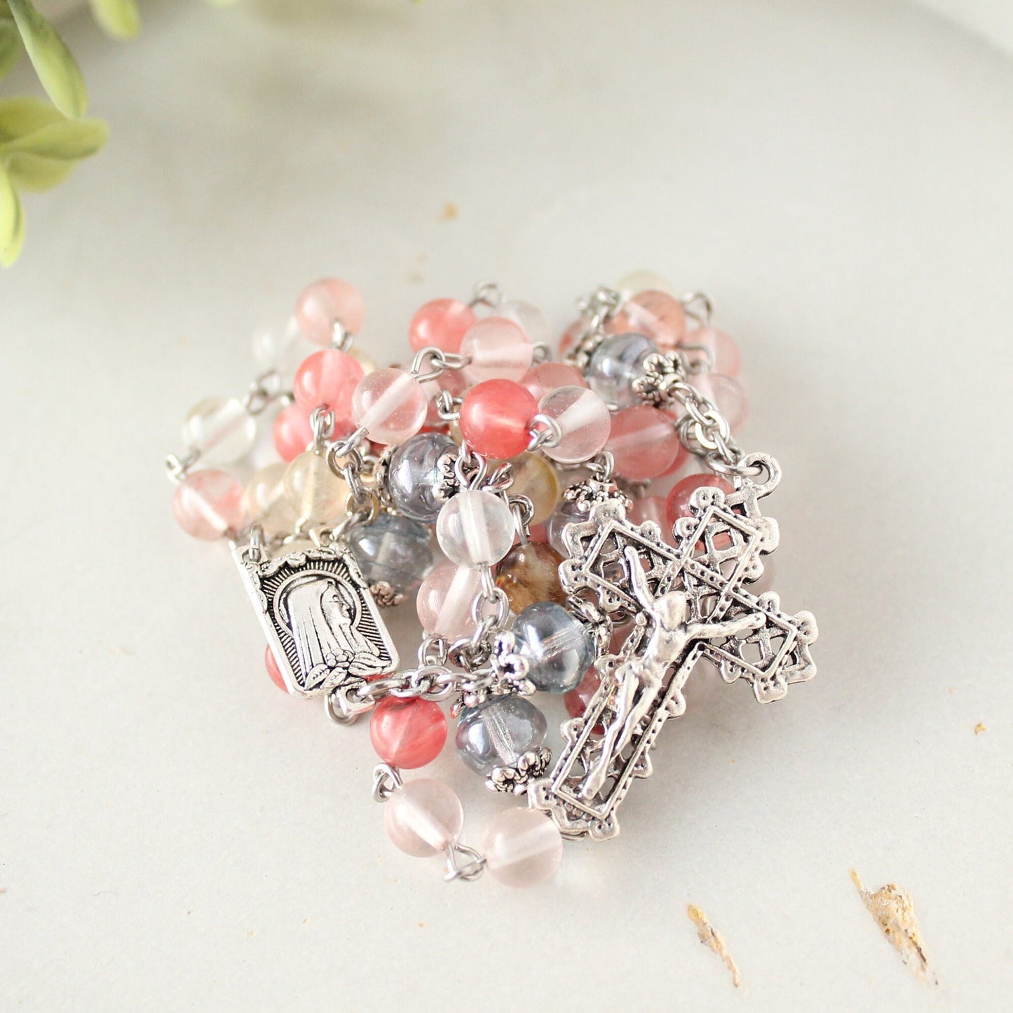 Strawberry Quartz Rosary