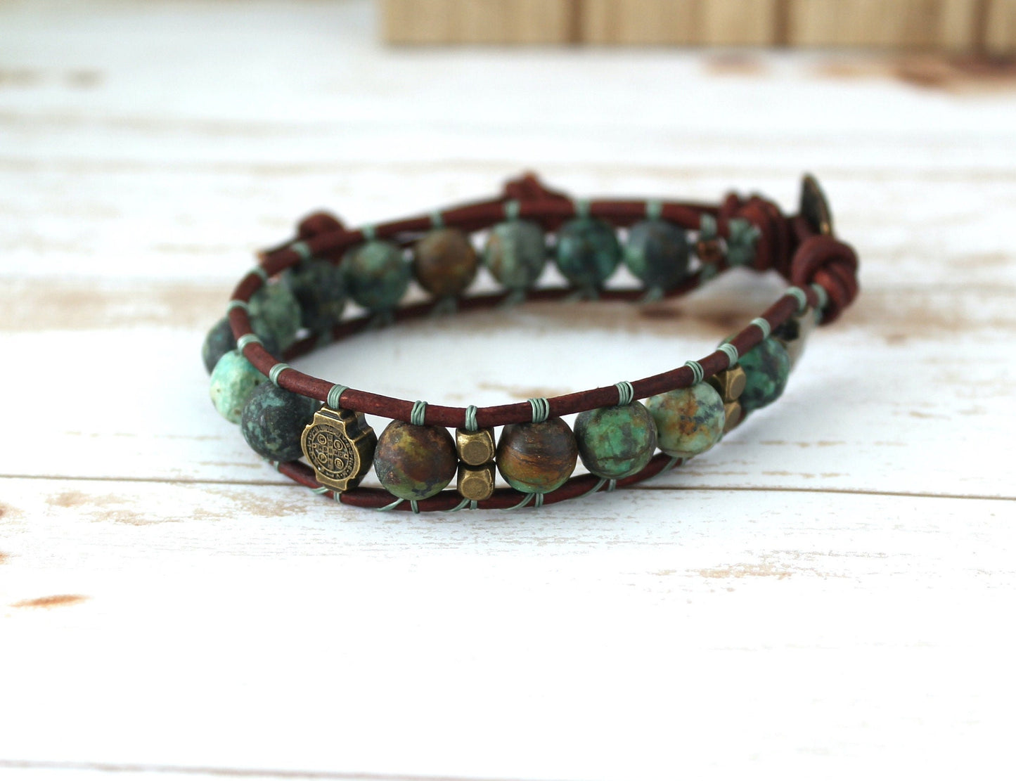 African Turquoise Rosary Bracelet