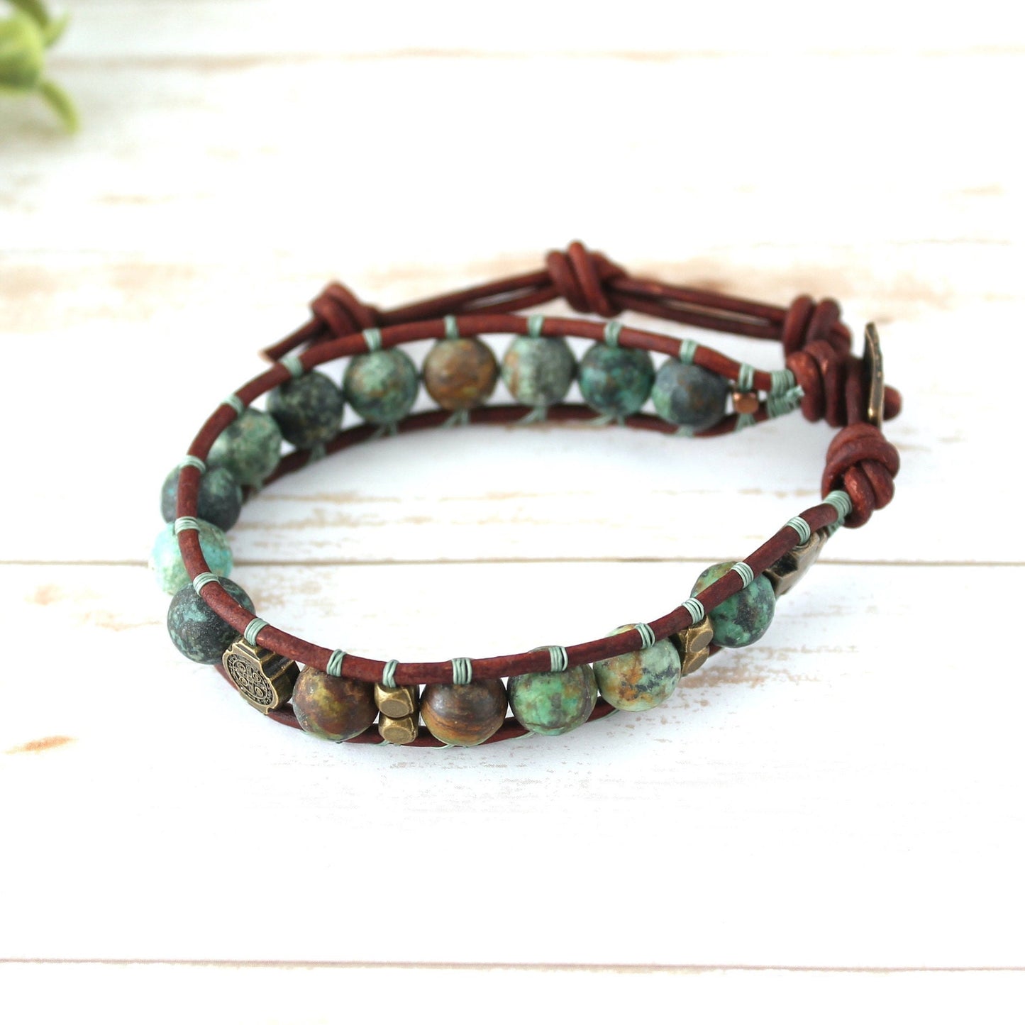 African Turquoise Rosary Bracelet