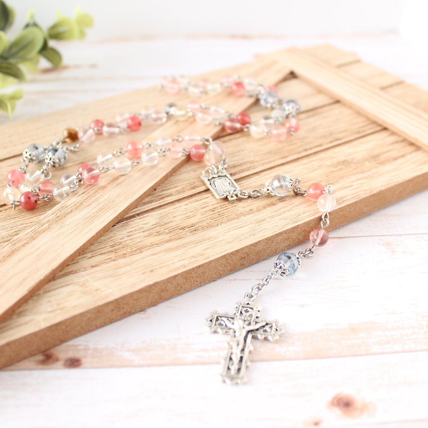 Strawberry Quartz Rosary