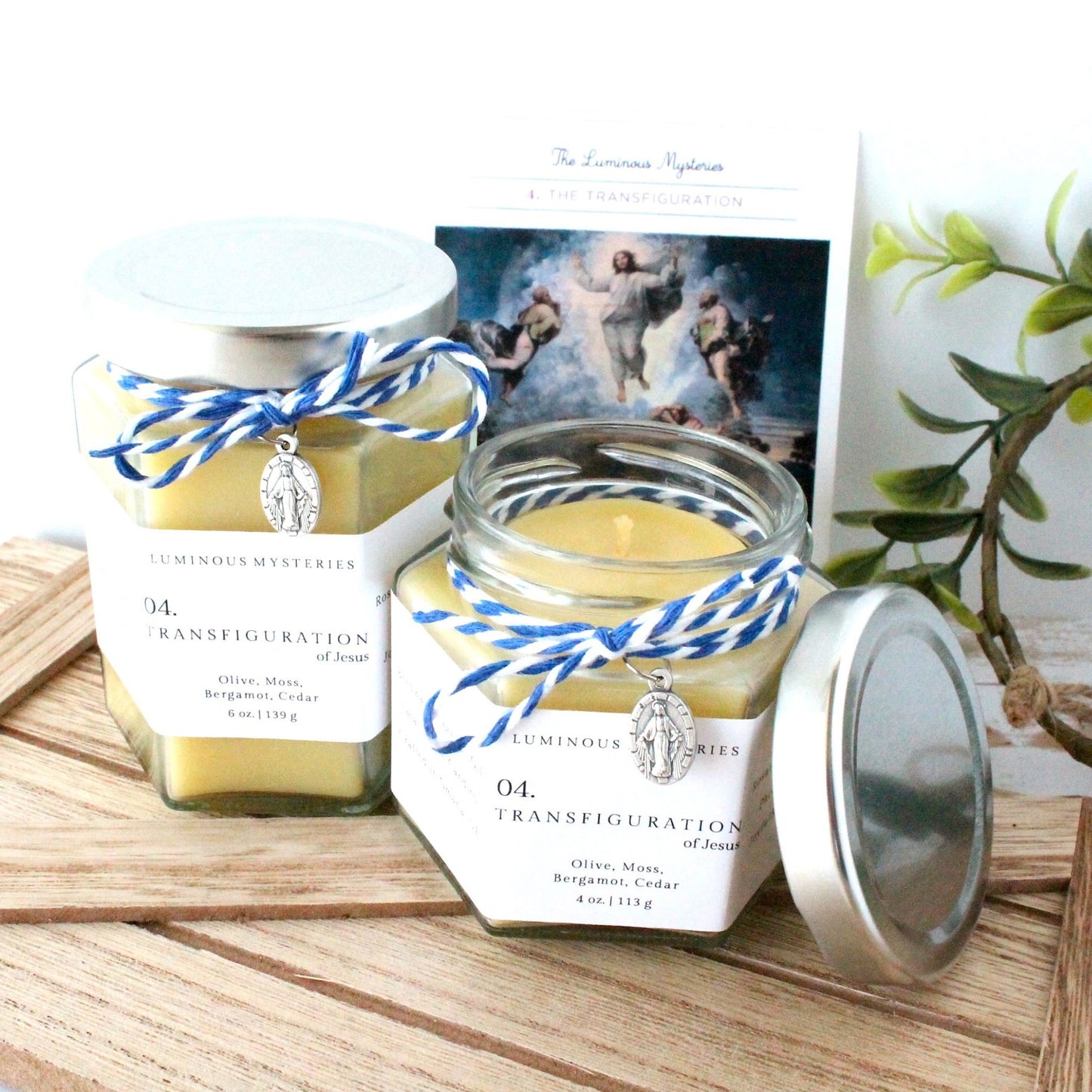 Transfiguration of Jesus Rosary Candle