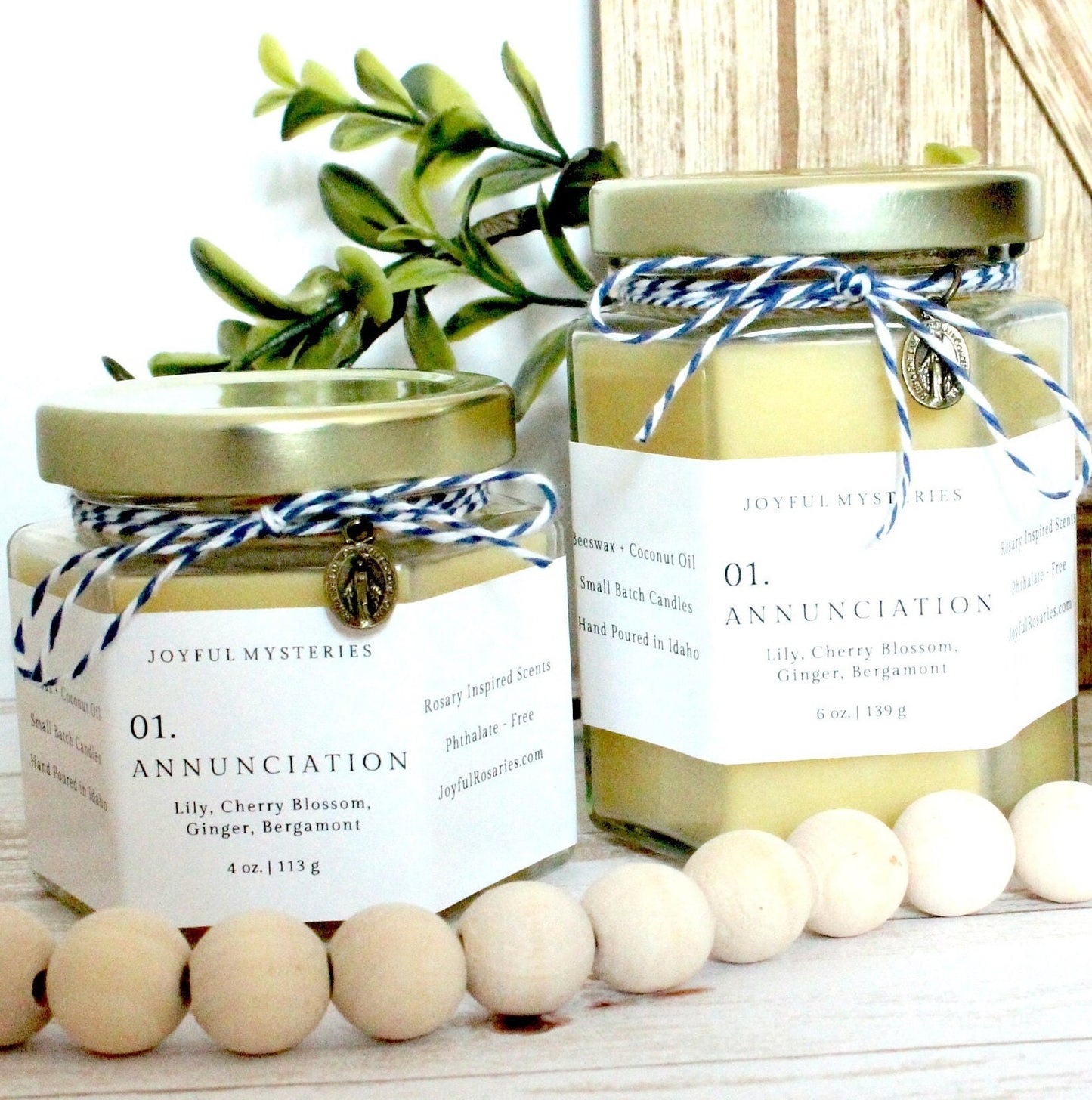 Annunciation Rosary Candle