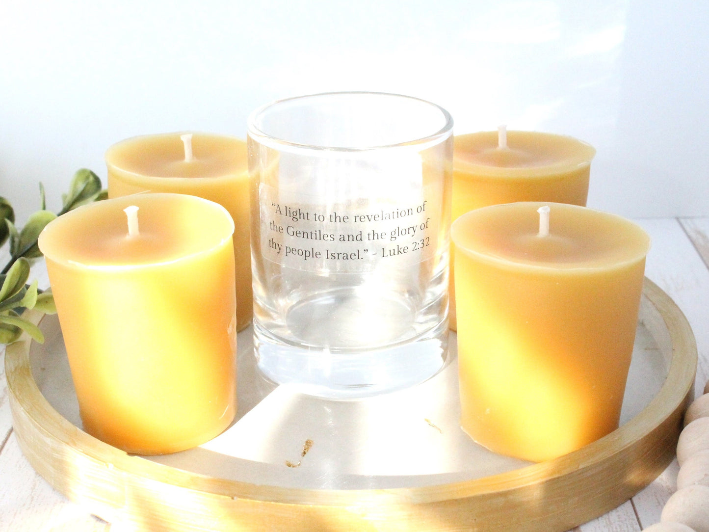 Candlemas Beeswax Votive Candles