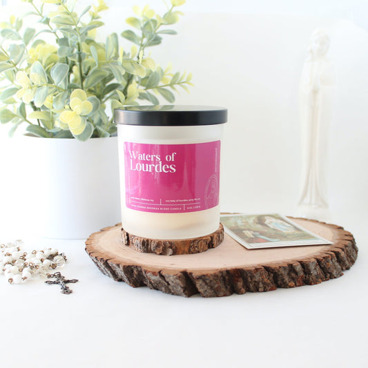 Waters of Lourdes Beeswax Blend Candle