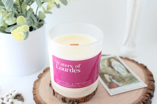 Waters of Lourdes Beeswax Blend Candle