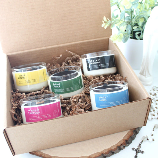 Marian Candle Wooden Wick Gift Set