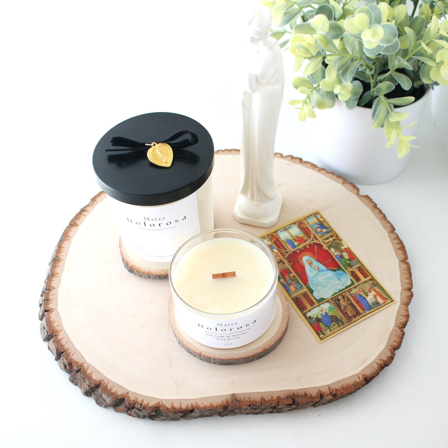 Mater Dolorosa Beeswax Blend Candle